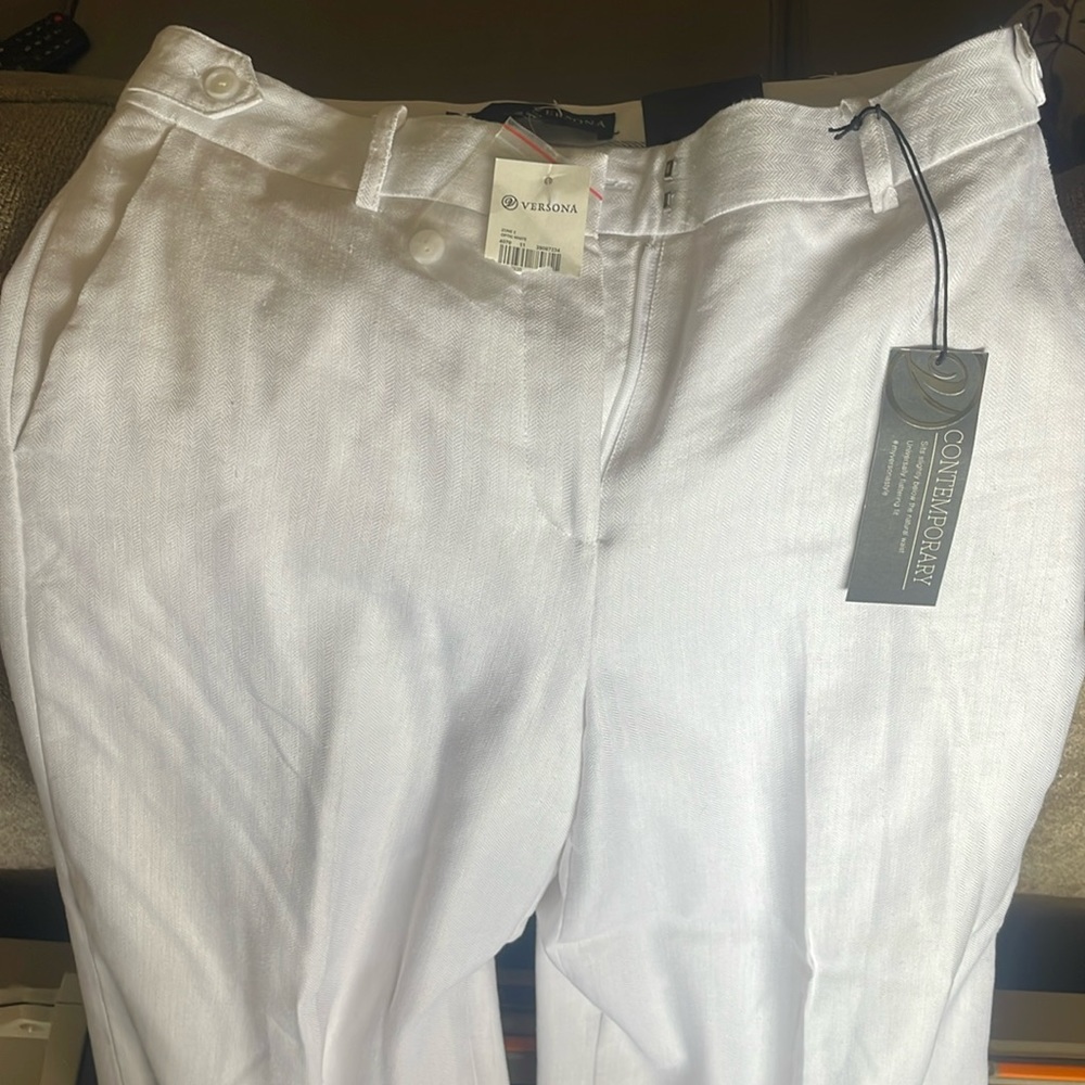 White wide leg, dress pants